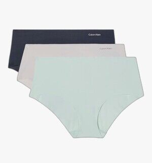 Calvin Klein Womens Invisibles Hipster Panty Medium Multipack Seamless Nude